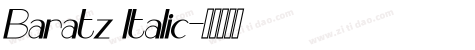Baratz Italic字体转换